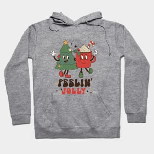 Retro Funny Feeling Jolly Christmas Hoodie